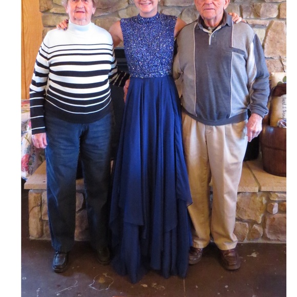 Royal blue Sherri hill prom dress - Picture 3 of 6